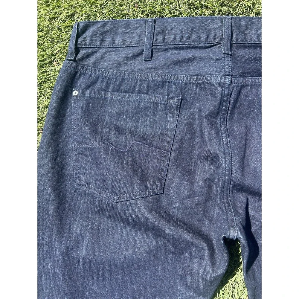 7 For All Mankind Mens Bootcut Jeans 40x34 Dark Indigo Denim NWOT